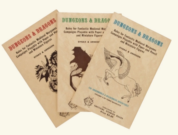 La edición original de Dungeons & Dragons, en 3 Cuadernillos